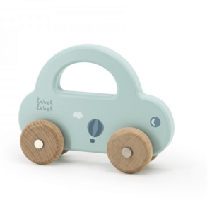 Houten speelgoed auto Mint met naam