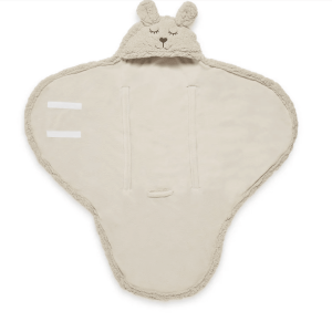 Wikkeldeken Bunny 100x105cm – Nougat Jollein met naam