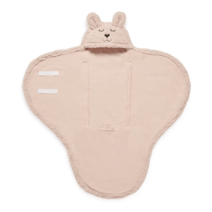 Wikkeldeken Bunny 100x105cm – wild rose Jollein met naam
