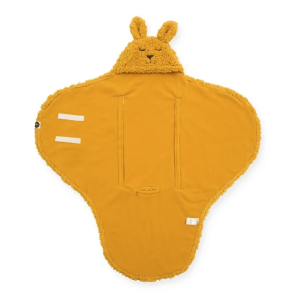 Wikkeldeken Bunny 100x105cm – Mustard Jollein met naam