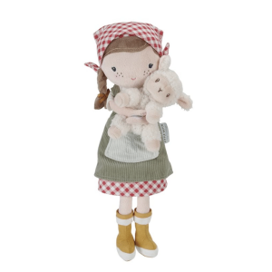 Knuffel pop boerin Rosa met schaap