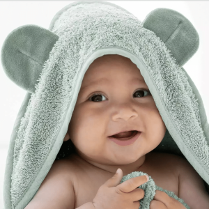 Handsfree Badcape Olive met naam