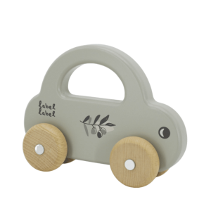 Houten speelgoed auto Olijf met naam