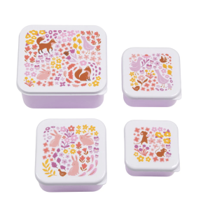 Lunch & snack box set: Bloementuin