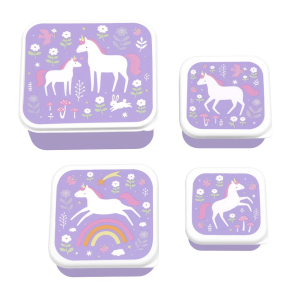 Lunch & snack box set: Unicorn Dreams
