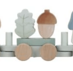 Houten Blokkentrein Eekhoorn – Forest Friends met naam