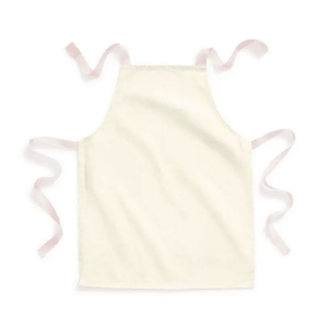 Kinderkookschort met naam Wit/Roze