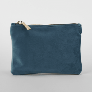Make-up tas velvet Silkblue