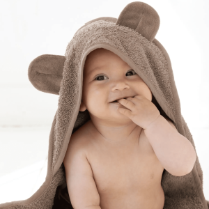 Handsfree Badcape Mocha met naam (NEW)