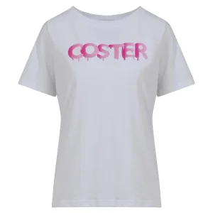 T-SHIRT MET GRAFITTI LOGO - White