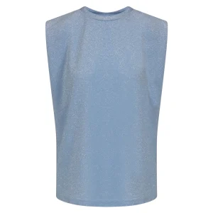 TOP IN LUREX - Ice blue