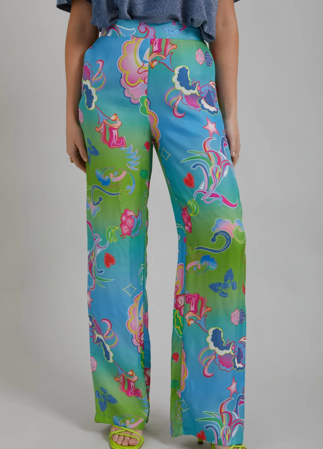 TROUSERS W. GAME ON PRINT - SILLE FIT - Game on print - Afbeelding 5