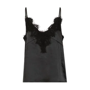 Top with lace detail - Black