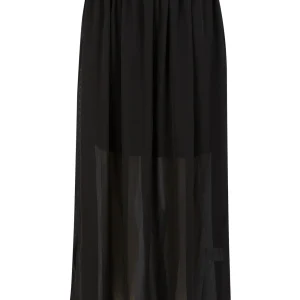 Transparent midi skirt - Black