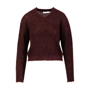 V-HALS GEBREID IN ALPACA