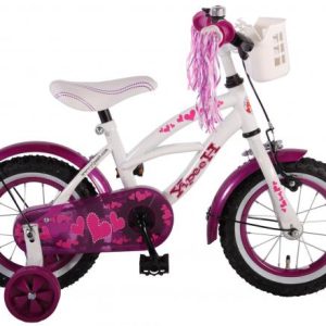 Volare Heart Cruiser Kinderfiets – Meisjes – 12 inch – Wit Paars