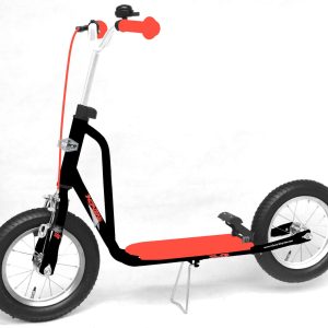 Step autoped 12 inch Zwart Rood