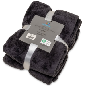Wicotex Fleece deken Fluffy Zwart