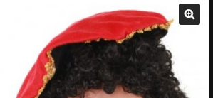 Sinterklaas Pieten Pruik met baret