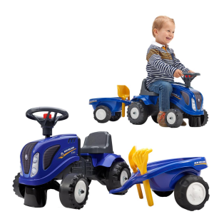 Falk New Holland Looptractor Set Blauw 1+