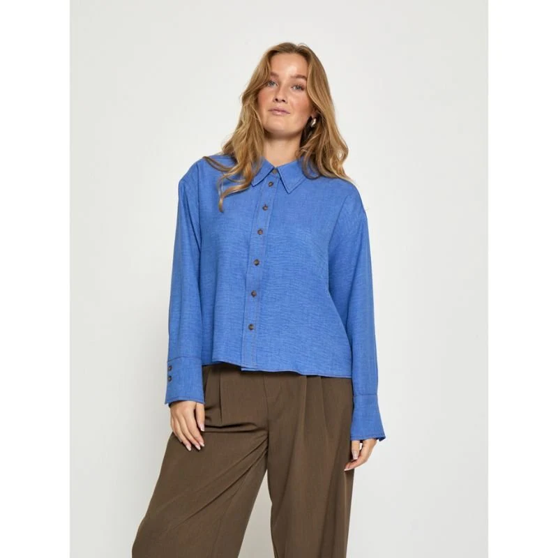 Amparo Blue Melange short shirt Gaby - Afbeelding 2