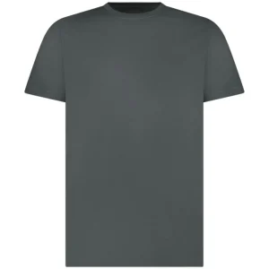 Antracietgrijs ronde hals backprint t-shirt Heydro