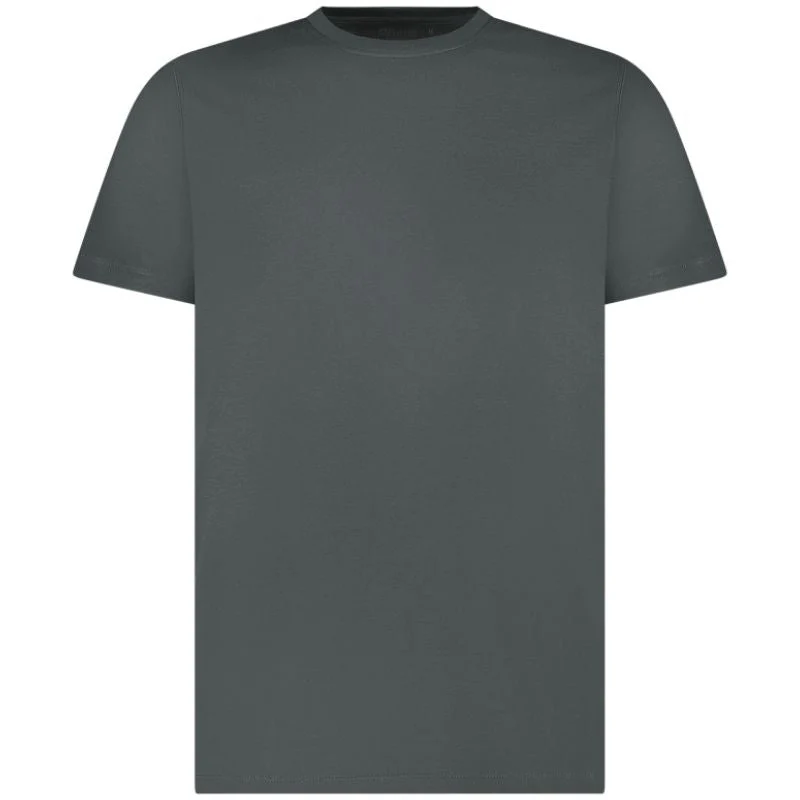 Antracietgrijs ronde hals backprint t-shirt Heydro
