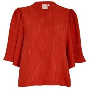 Aura Orange gestreepte pinstripe top Gaby