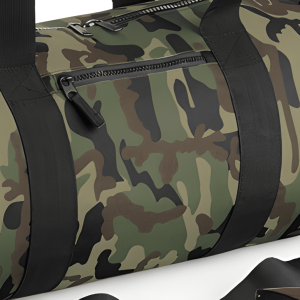 Gepersonaliseerde Barrel sporttas met naam (camouflage Jungle)