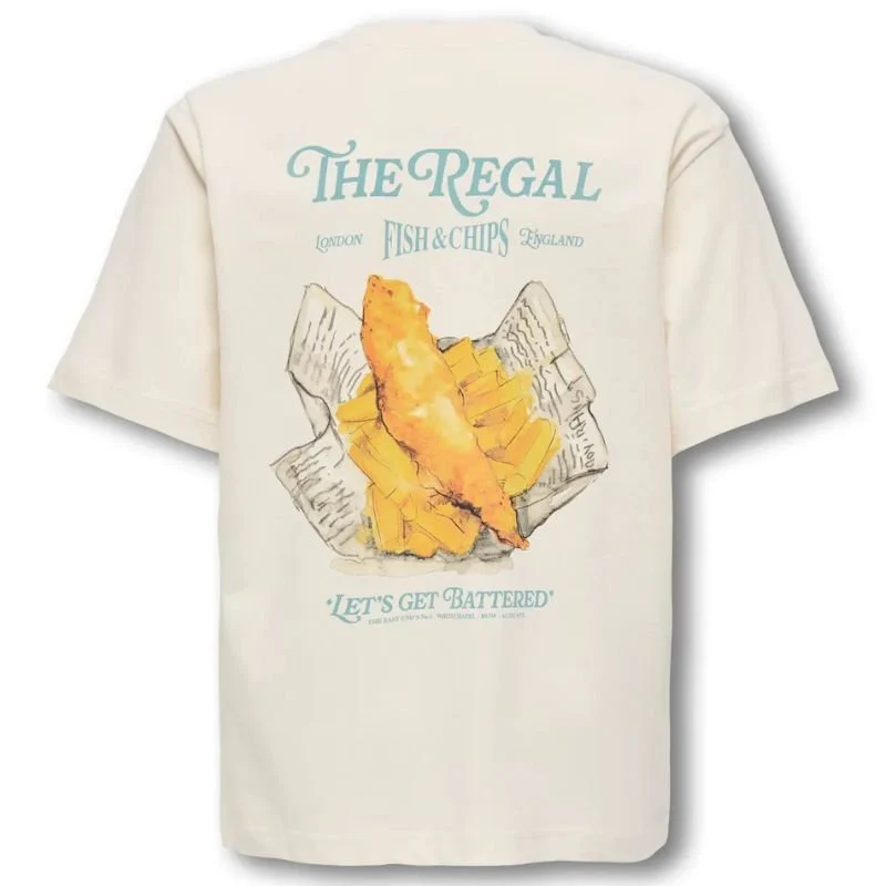 Beige backprint t-shirt Alfresco - Afbeelding 3