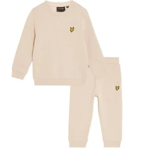 Beige Crew Neck sweatshirt & Jogger set