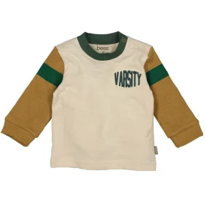 Beige geprint shirt Colorblock