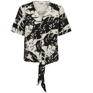 Beige geprinte blouse Lavisco