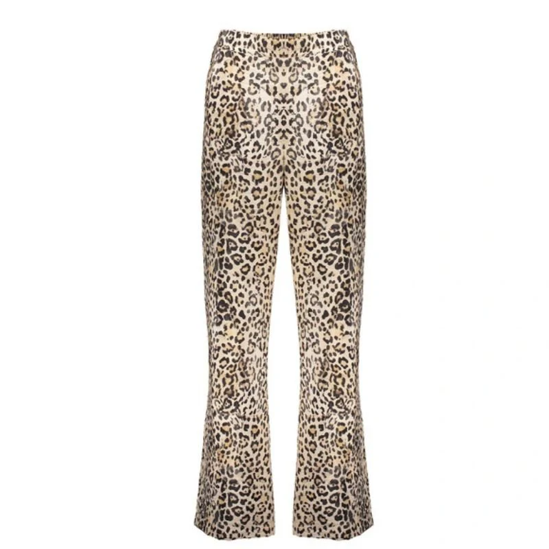 Beige geprinte broek 51232 - Afbeelding 3