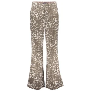 Beige geprinte jeans Leopard 51333