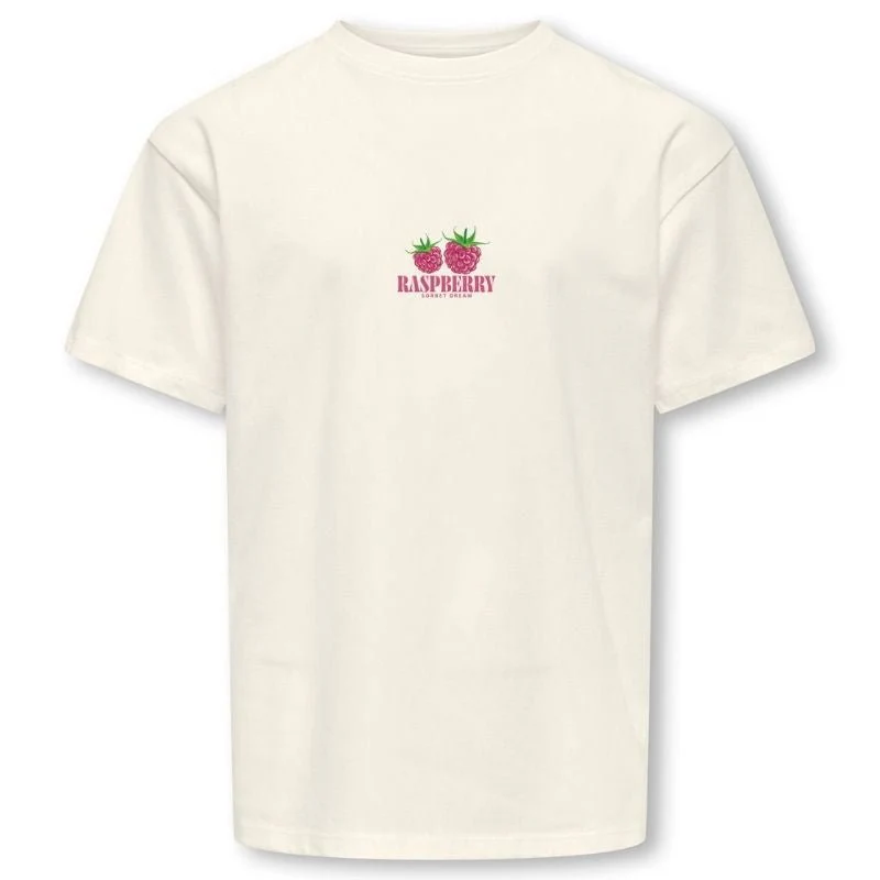 Beige met framboos loose fit t-shirt Carina Life - Afbeelding 2