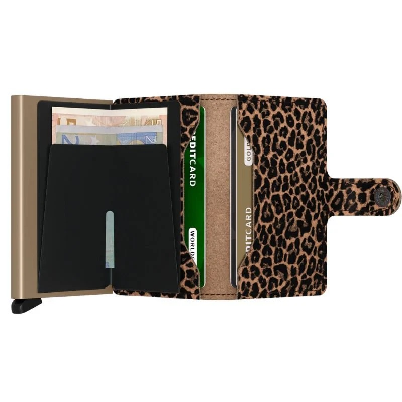 Beige miniwallet Leo - Afbeelding 4