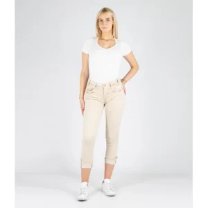 Beige regular broek Rita