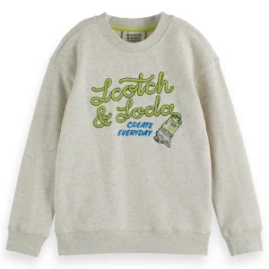 Beige relaxed fit artwork sweater