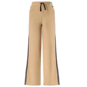 Beige sportieve broek met tape Spirit