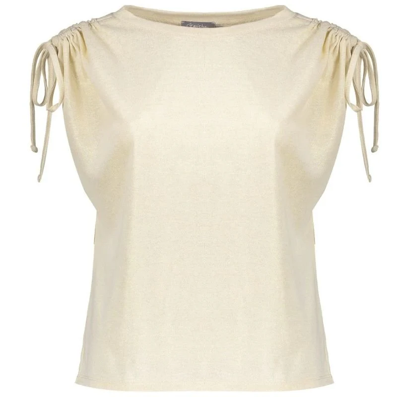 Beige top shoulder detail 52401 - Afbeelding 2