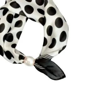 Big dots white parel sjaaltje Chloe