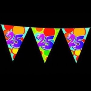 Vlaggenlijn 25 jaar gekleurd bal