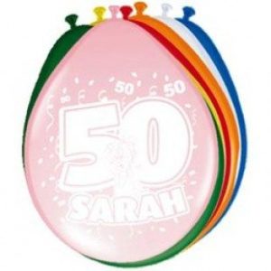 Ballonnen 50 Sarah 8 stuks