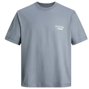 Blauw crew neck t-shirt Norrebro Typo