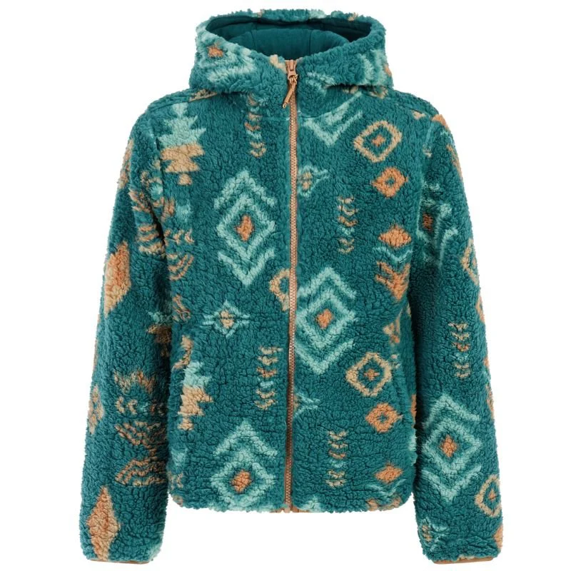 Blauw geprint fleece vest Evelyn - Afbeelding 2