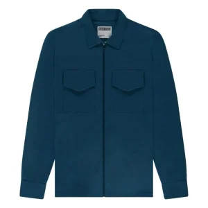Blauw regular fit shirt Luxury Zip