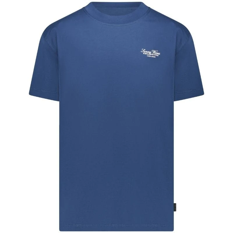 Blauw ronde hals t-shirt Keyno