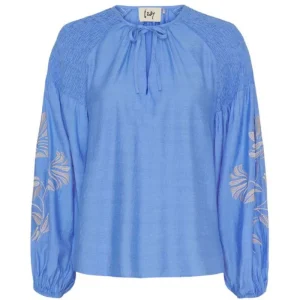 Blauwe blouse Elly