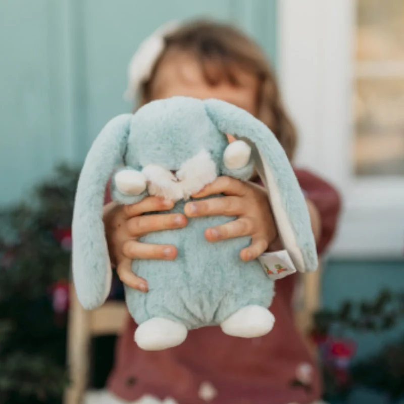 Blauwe knuffel Nibble Konijn klein - Afbeelding 3